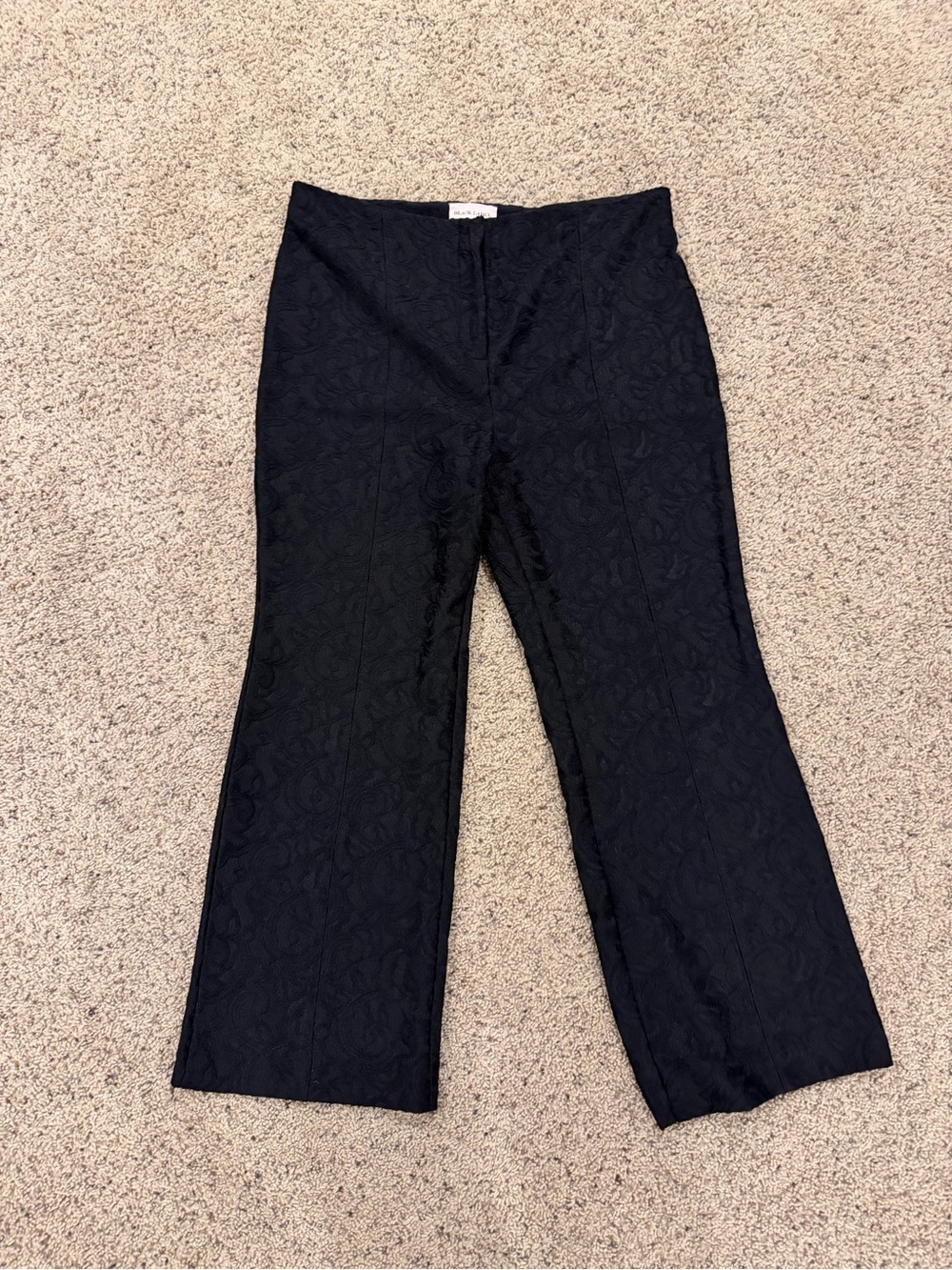 Chicos Black Label Petite Length Lace Textured Dress Pants